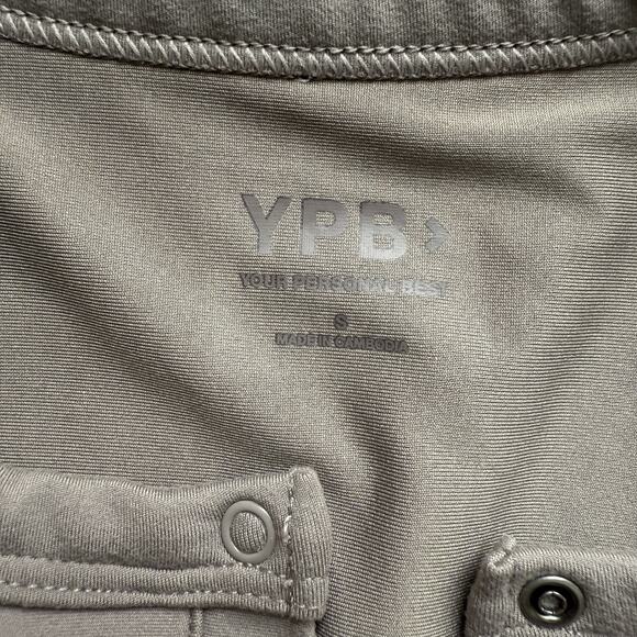 Abercrombie & Fitch YPB SculptLuxe Henley Tank Top Taupe Gray Sand Small Minimal - Picture 4 of 6